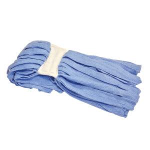 FREGONA INDUSTRIAL PARA PINZA MICROFIBRA RIZO TIRAS AZUL. 250 GRS. 66 CM